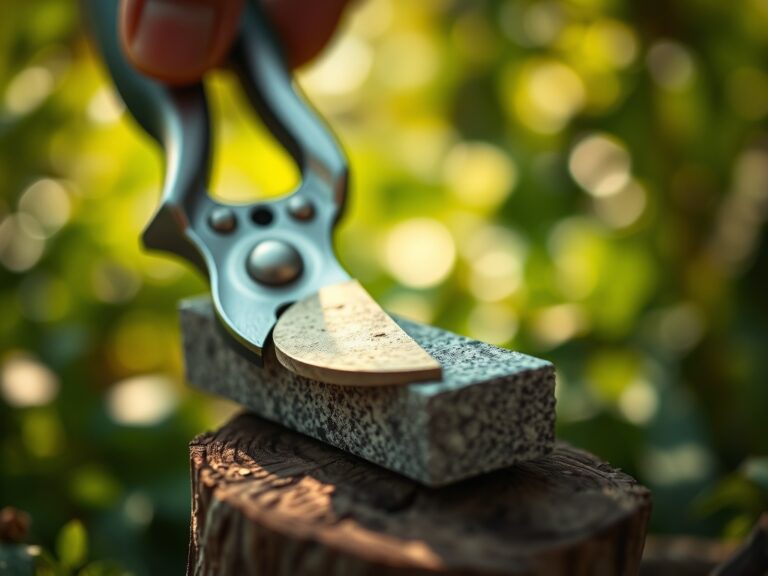 8 Steps to Sharpen a Garden Pruner with a Bench Stone